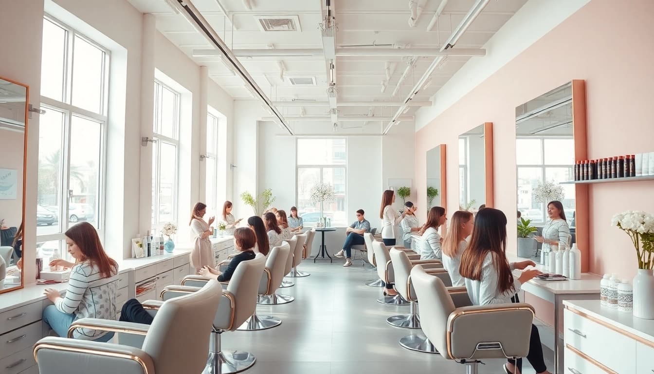 Hair salon reviews highlight a welcoming environment with clients enjoying quality hair services.