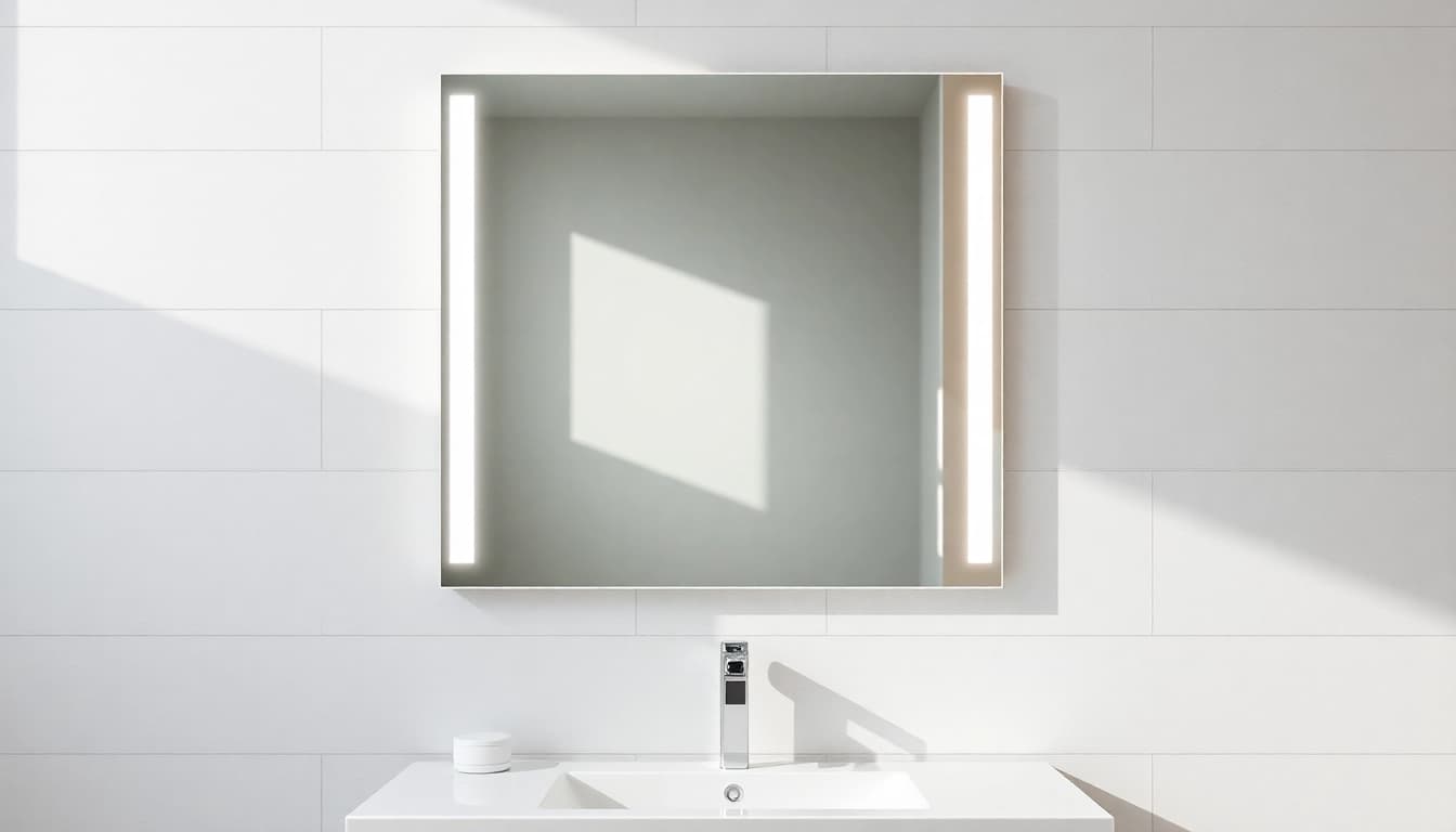Enhance your space with a modern mirror light mirror featuring integrated LEDs.