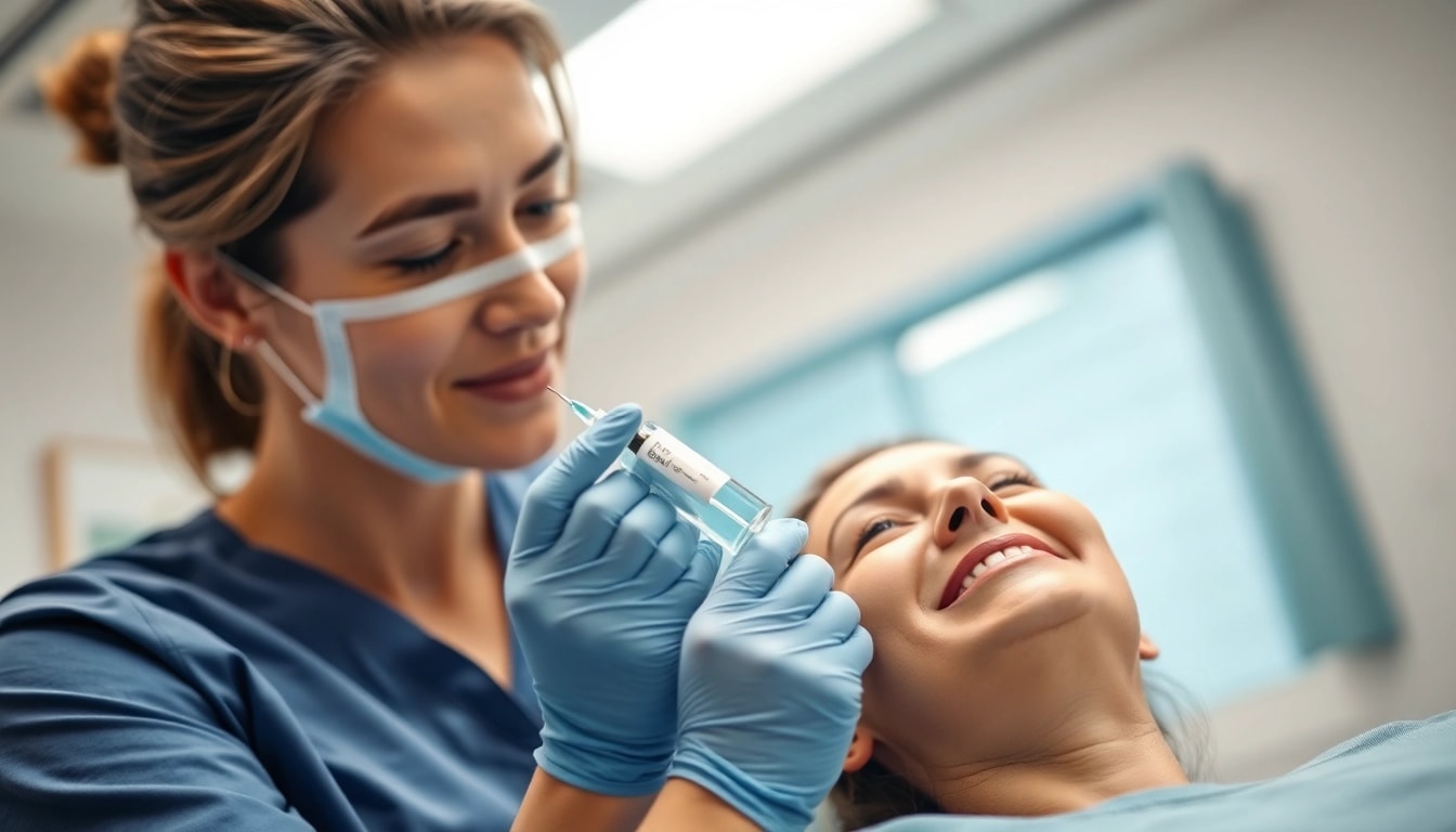 Buy Retatrutide UK treatment demonstration by a professional healthcare provider