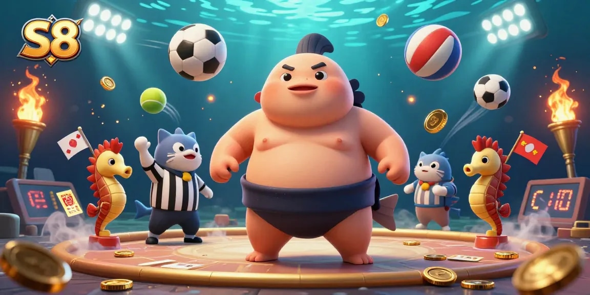 Experience S8's thrilling underwater casino betting with dynamic elements in an engaging 3D scene.