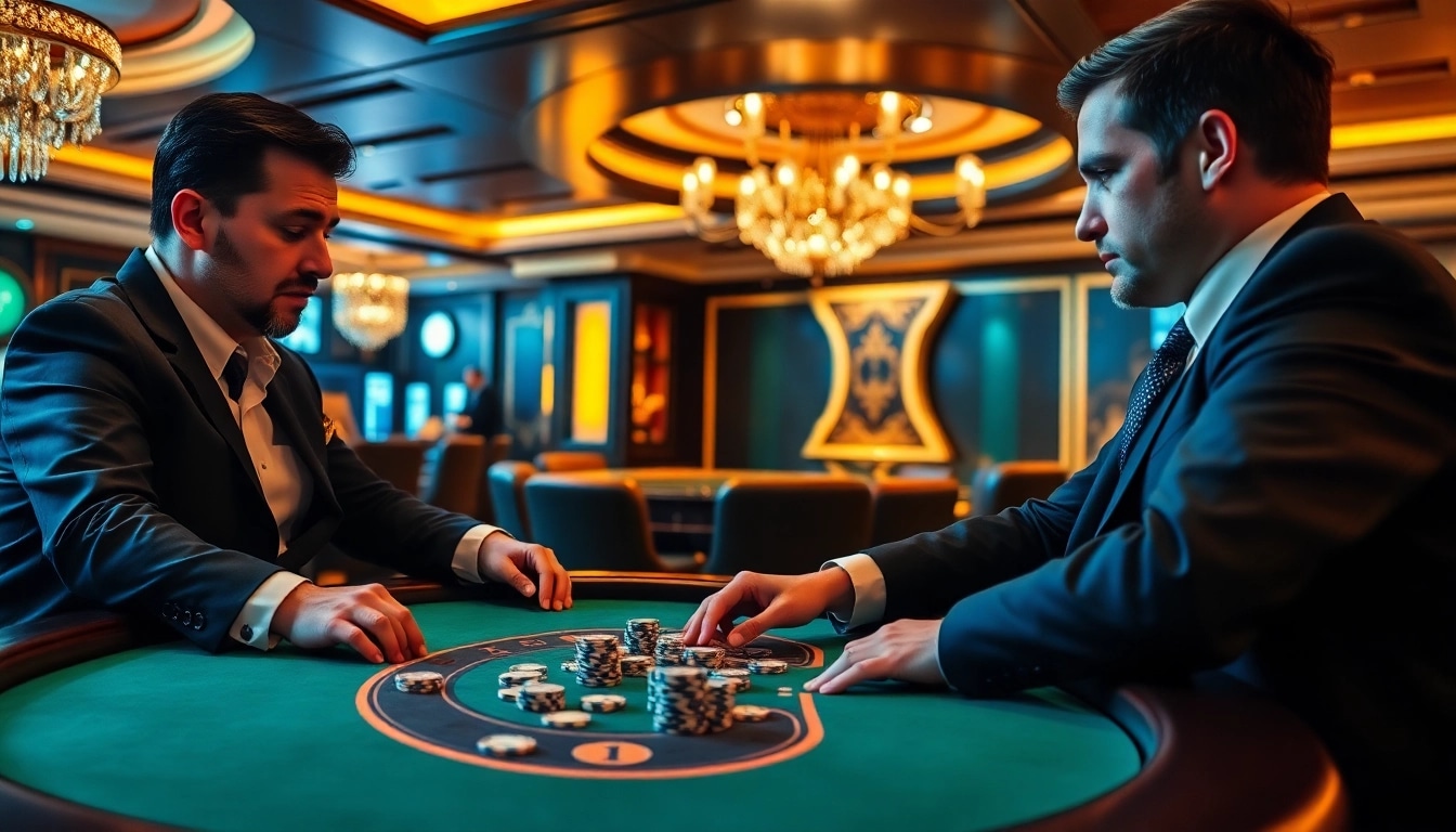 Win big at https://tr88.golf/ with an exciting poker game in a luxurious casino setting.