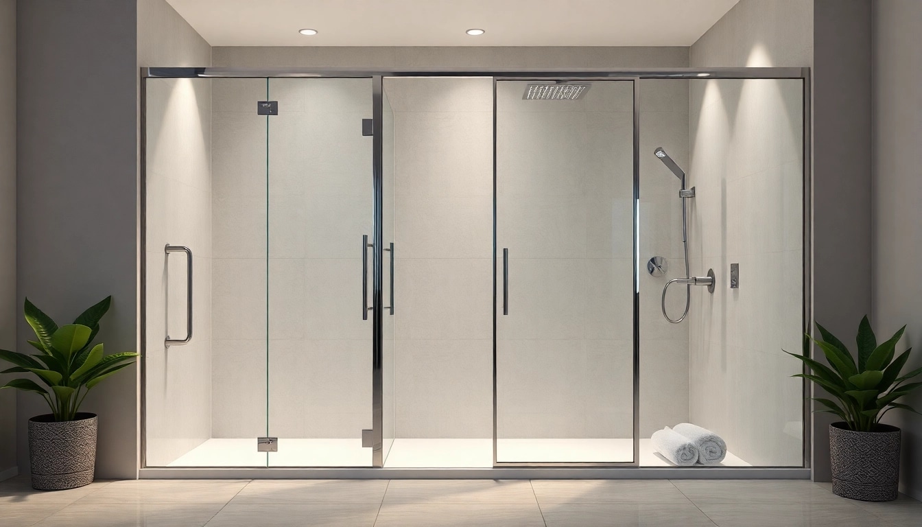 Shop stylish shower doors uk with sleek designs in a modern bathroom setting.