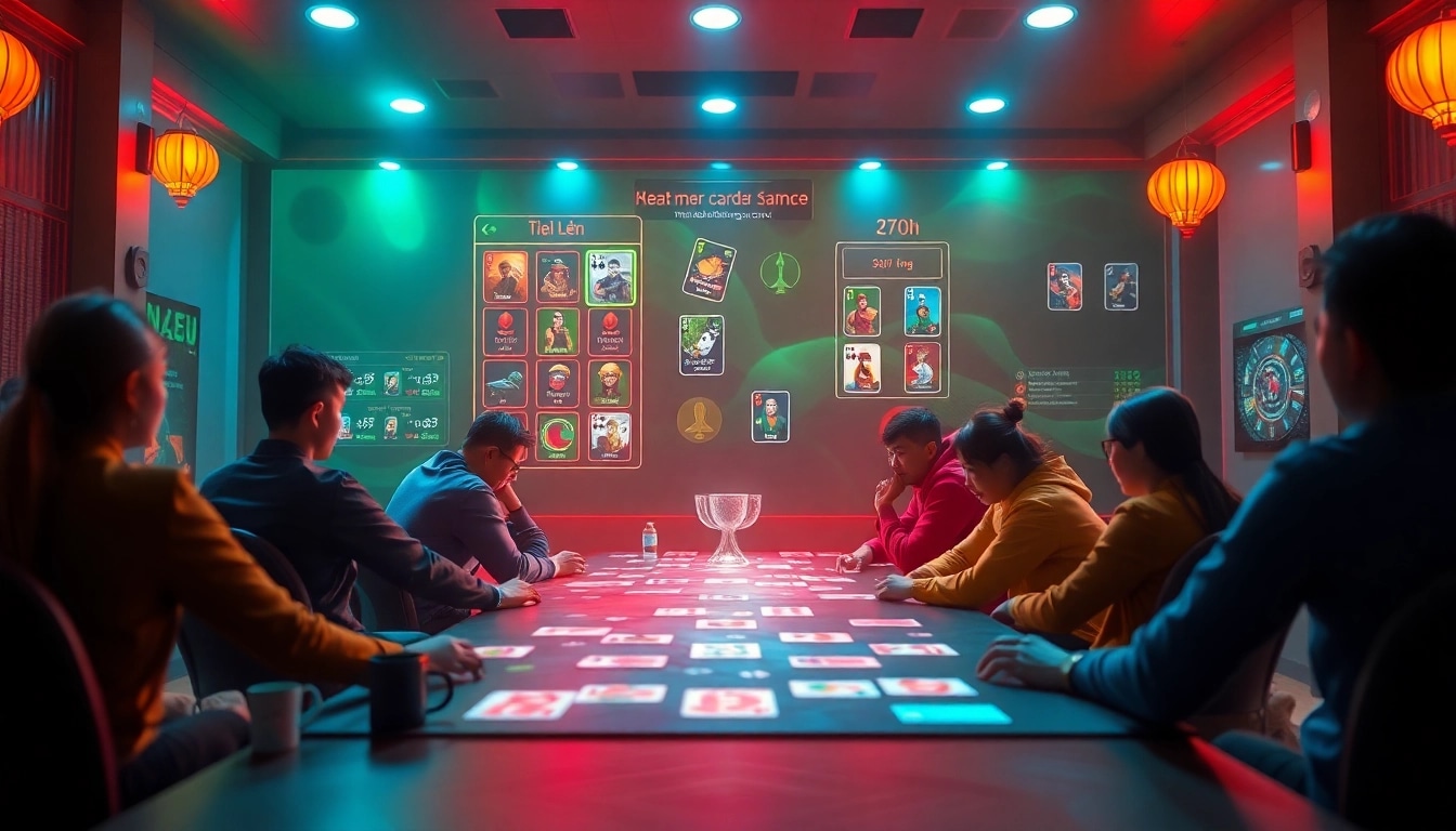Discover the engaging online gaming experience at gamebaidoithuong.com.vc with vibrant visuals of card games.
