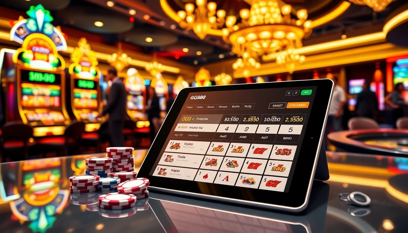 Experience the thrilling atmosphere of GG88 casino with vibrant games and professional gaming action.