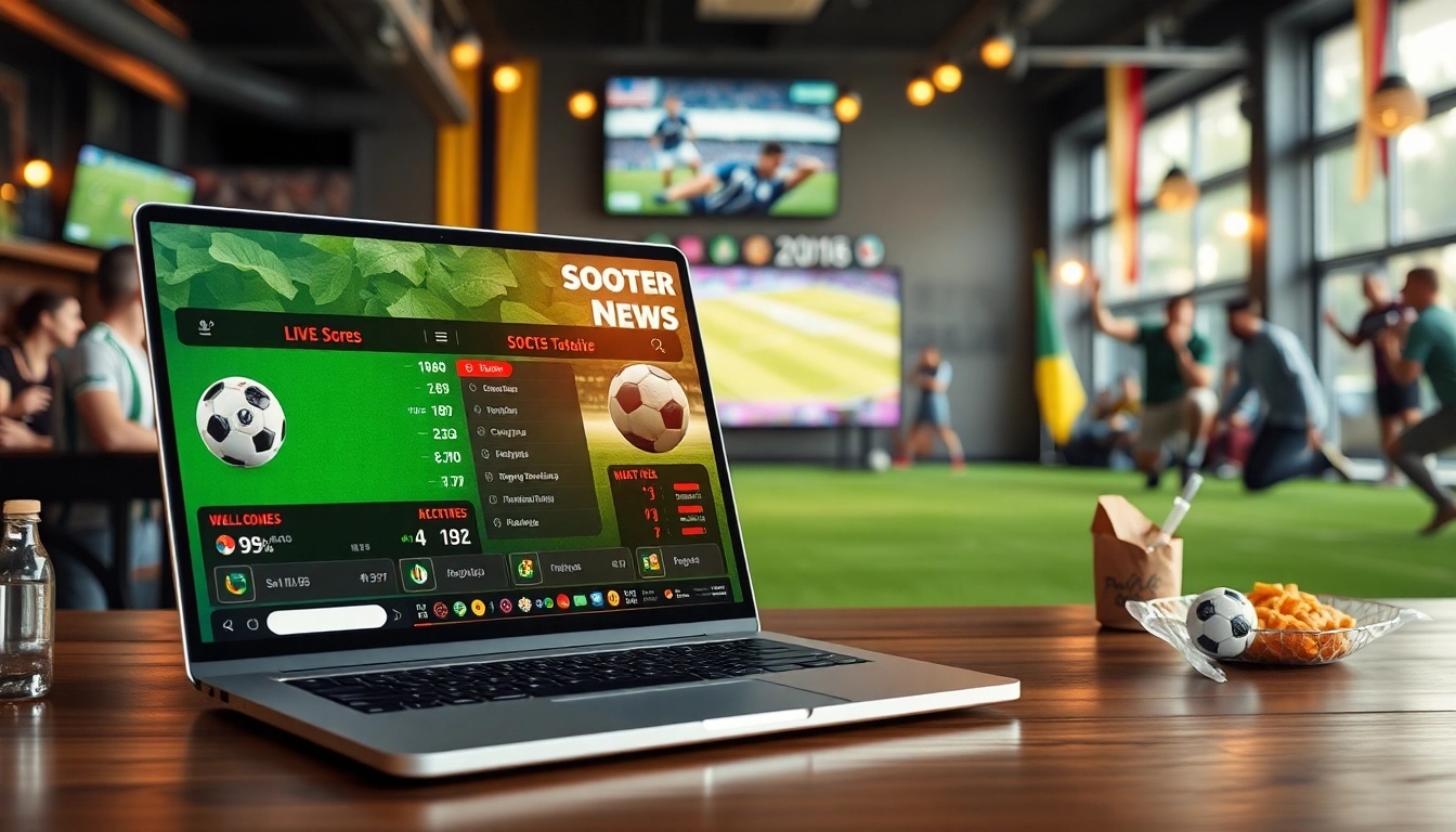 Bongdanet offers real-time soccer updates in an engaging sports bar setting filled with fans.