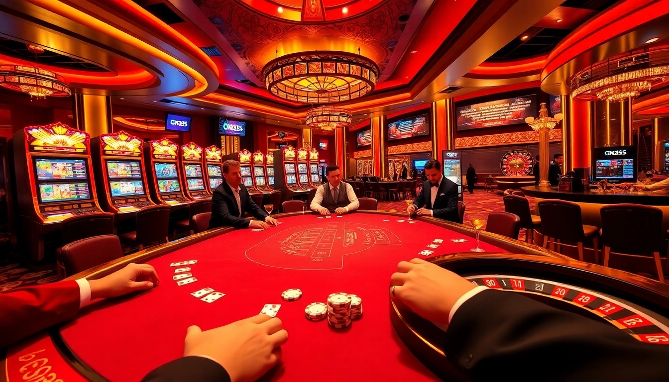Experience the thrill of betting at OK365's luxurious casino with poker and slots.