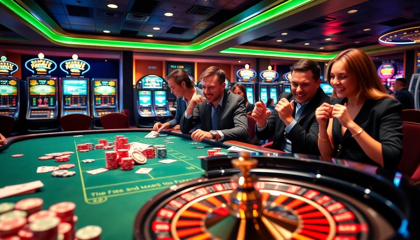 Experience exciting gameplay at tg88 casino with colorful poker chips and roulette wheel.
