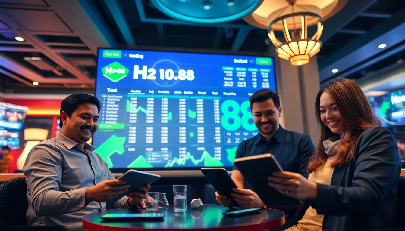 Ho88 online gambling platform showcasing vibrant casino and betting interface.