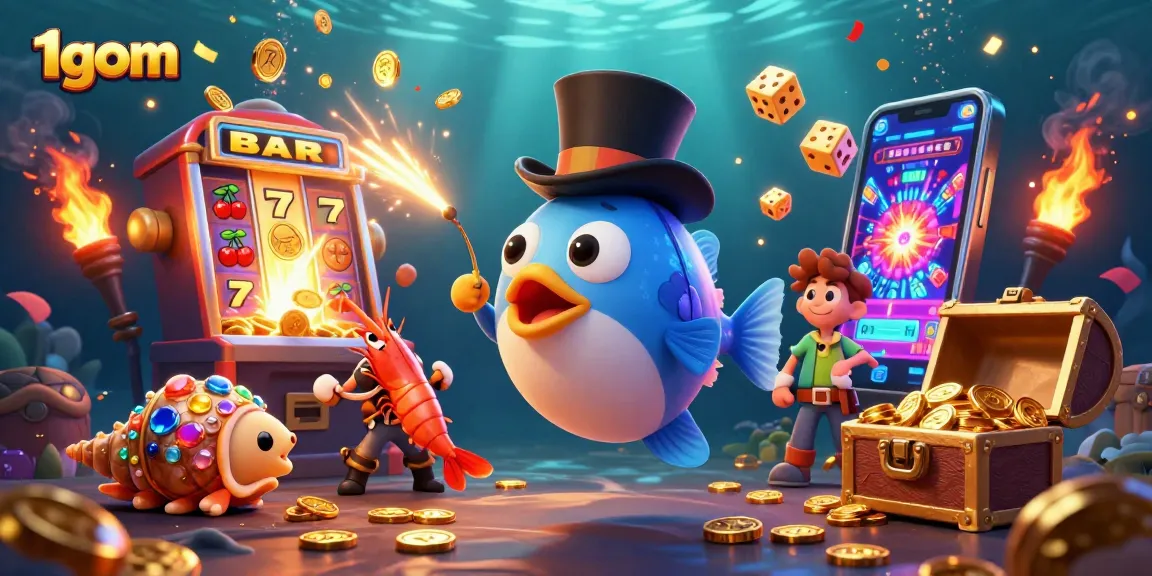 Join the excitement of 1gom with a vibrant scene featuring winning moments in online casino play.