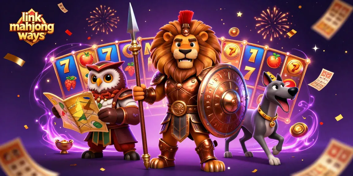 Experience thrilling gameplay with link mahjong ways in a vibrant, dynamic casino scene.