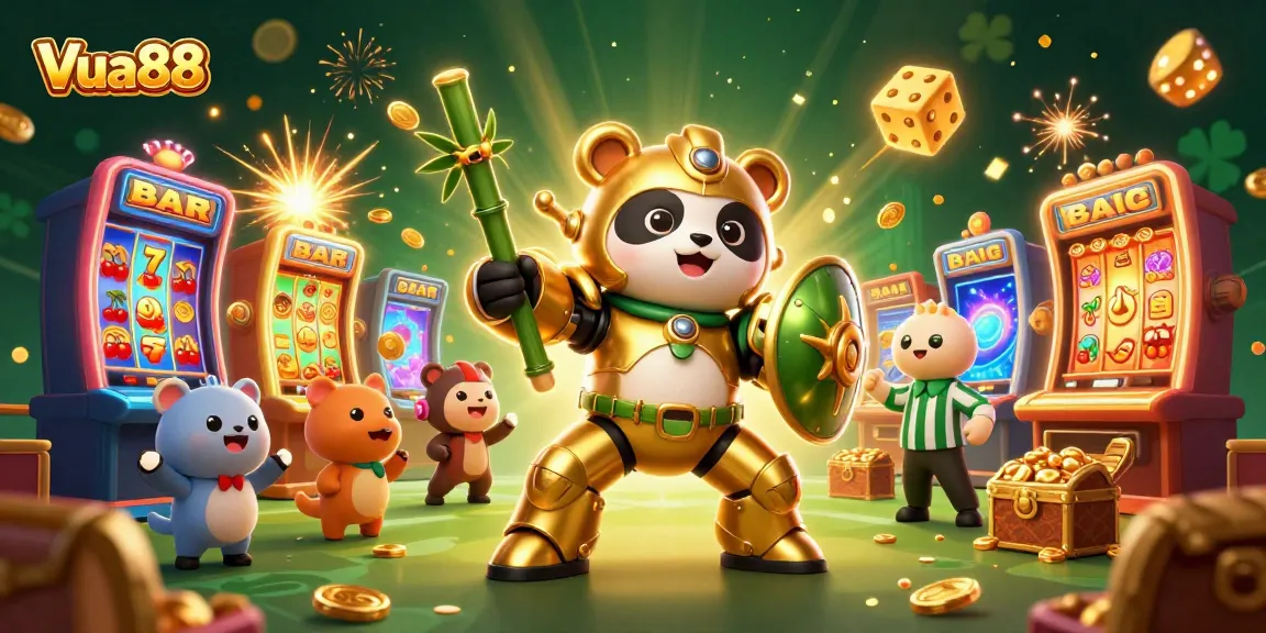 Experience thrilling moments at Vua88 with vibrant casino games and dynamic characters in a lively atmosphere.