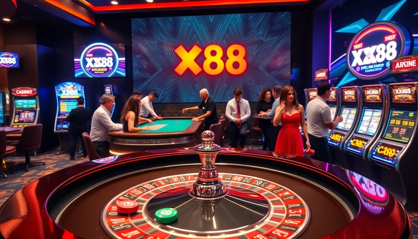 Exciting players enjoy diverse games at XX88's vibrant online casino interface.