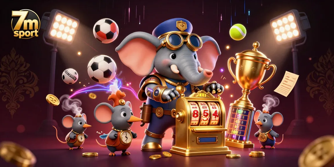 Experience 7m sport excitement with dynamic sports elements and vibrant casino scenes.