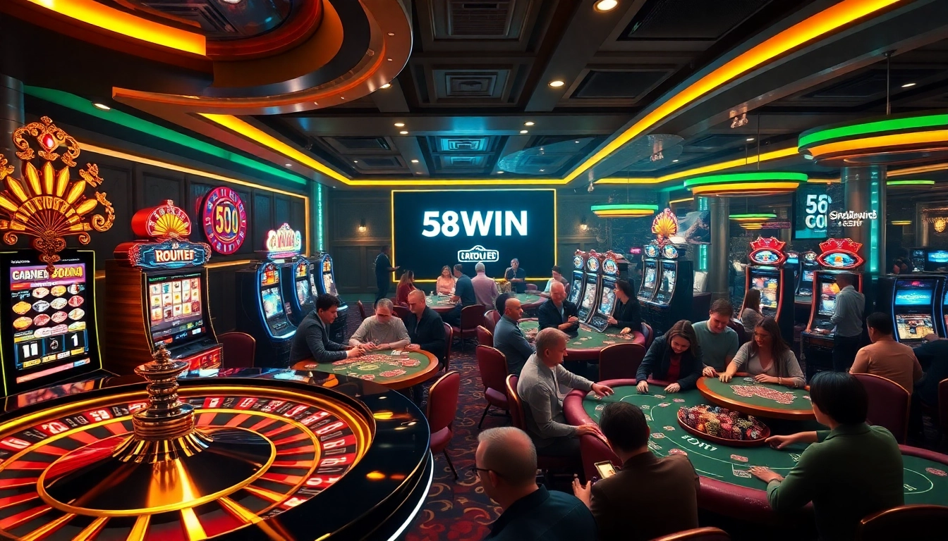 Experience the excitement of 58WIN with engaging casino games and vibrant atmosphere.