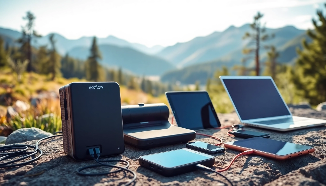 Empower your adventures with EcoFlow portable power stations in nature, showcasing eco-friendly technology.