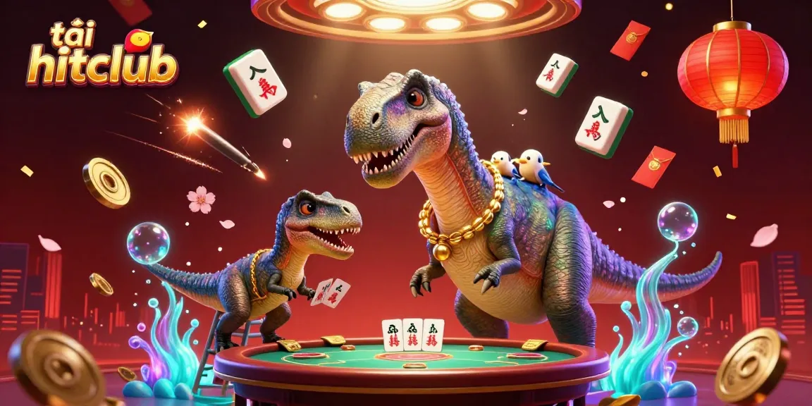 Experience excitement and entertainment at tải hitclub featuring unique characters in a vibrant casino setting.