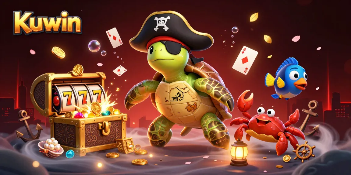 Kuwin offers an exciting 3D depiction of a pirate-themed underwater casino adventure filled with treasure.