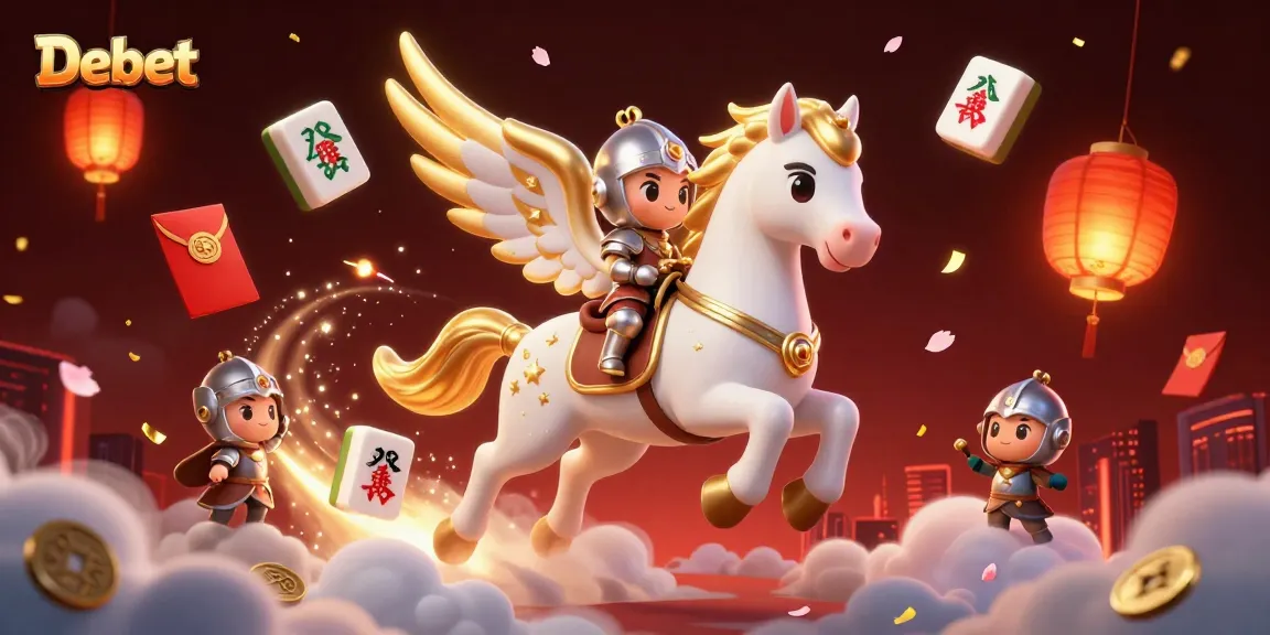 Debet delivers winning action in a vibrant, cinematic 3D illustration with exciting casino elements.