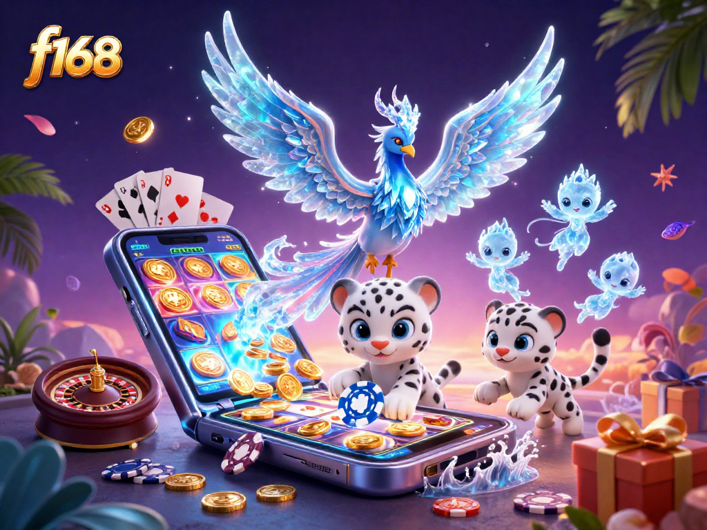Experience thrilling slot adventures at f168 with vibrant 3D characters and dynamic casino elements.