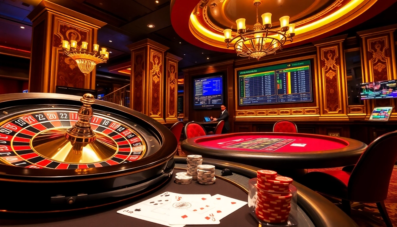 Engaging players as they register Đăng ký Sunwin in a vibrant casino setting with roulette and poker.