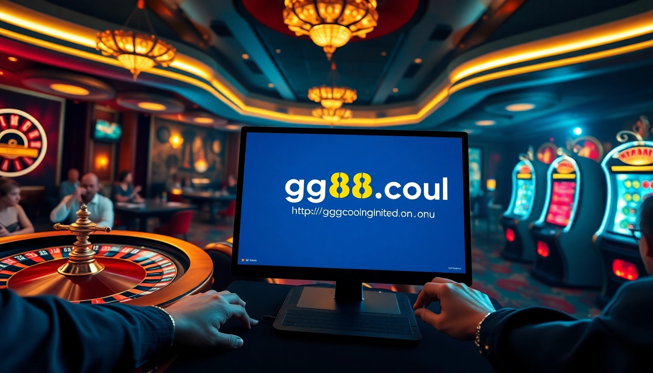 Experience thrilling gameplay at https://gg88.cool/ with vibrant casino visuals, online gaming elements, and a luxurious atmosphere.