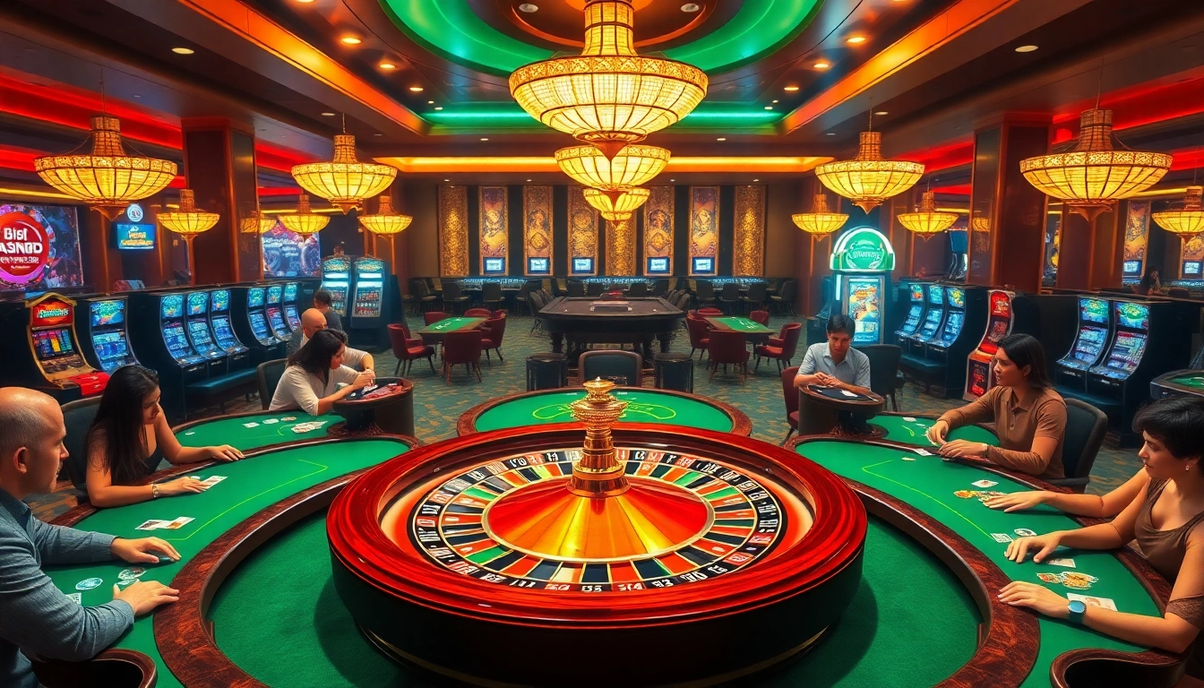Experience the thrill of casino excitement at https://789win223.com/ with a luxurious roulette wheel and vibrant poker tables.