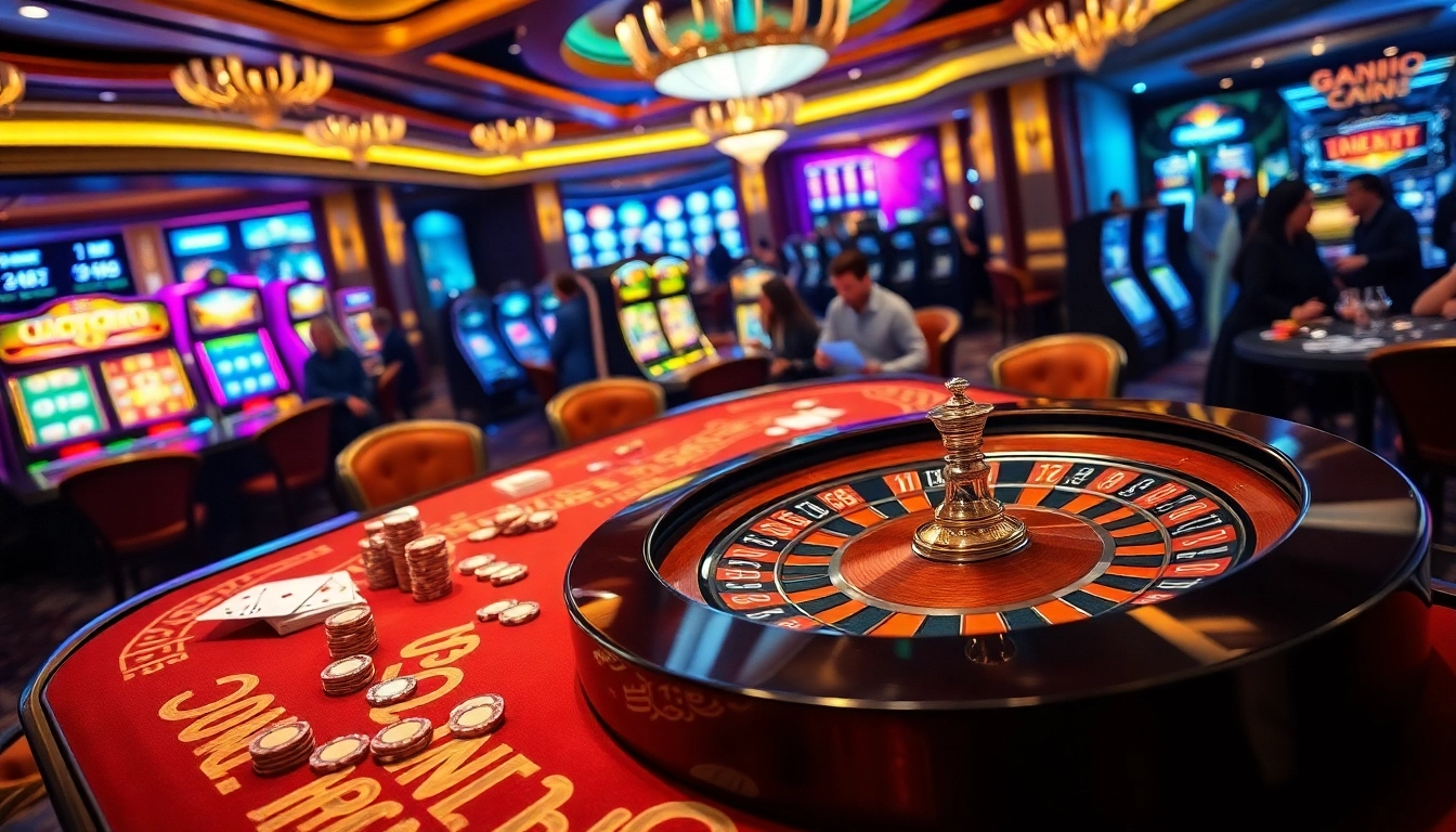 Experience the thrill of gambling at https://789bet.tours/ with a captivating casino scene.