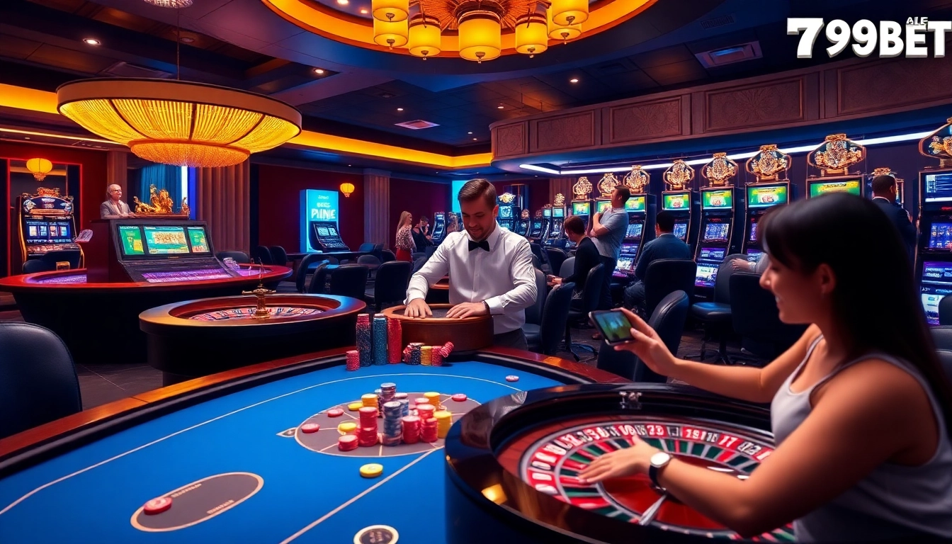 Experience the excitement of gambling at 789bet with vibrant poker chips and roulette in a luxury casino setting.