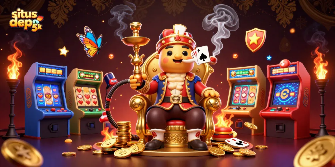 Experience thrilling action at situs depo 5k with vibrant slot reels and glowing game elements.