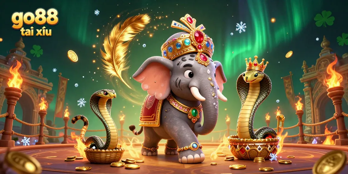 Engage in go88 tài xỉu with vibrant visuals of an Indian maharaja tiger, jewel-encrusted elephant, and exotic elements.