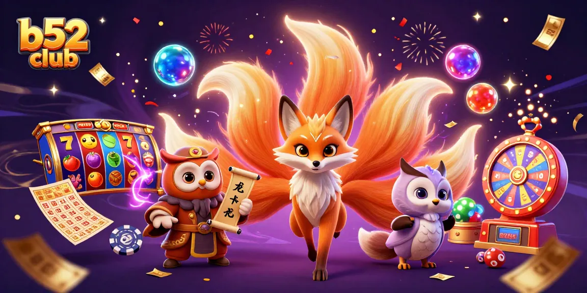 B52 Club engages players with vibrant slot reels, playful characters, and exciting winnings.