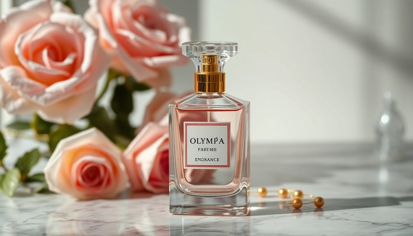 Experience the luxurious fragrance Olympea with elegant design.
