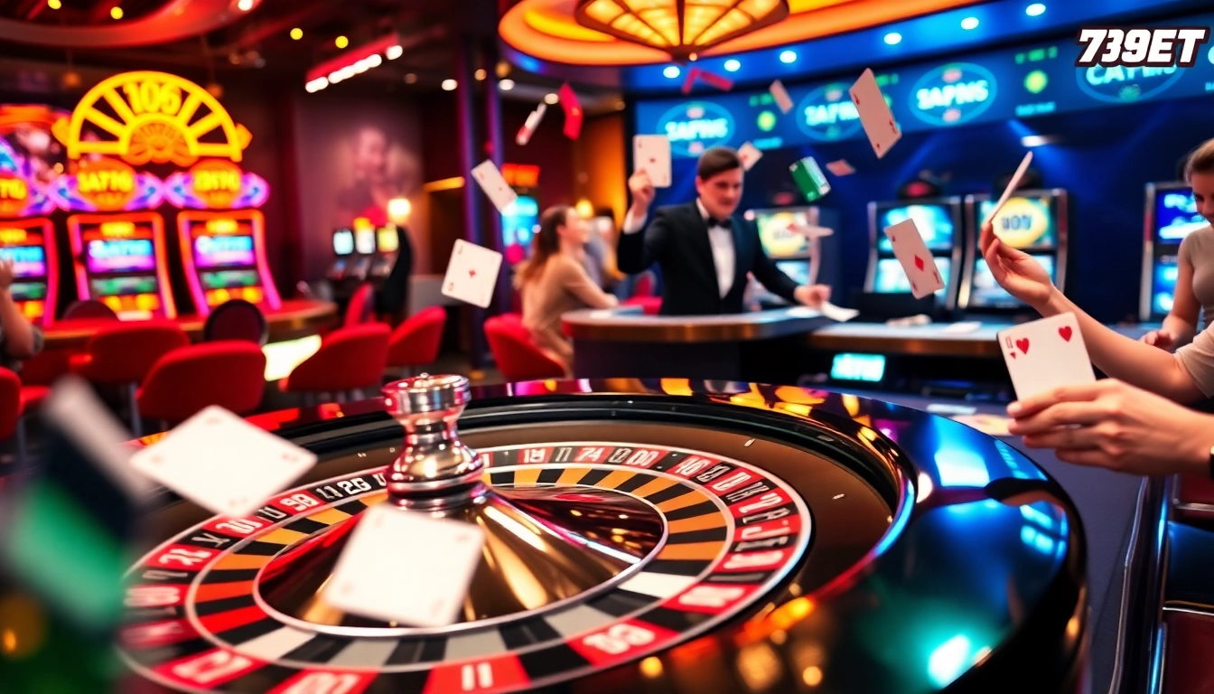 Experience the thrills of 789bet through vibrant casino action, capturing excitement with roulette and card games.