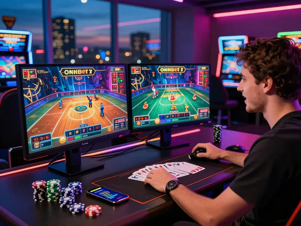 Engaging Onbet online gaming experience with dynamic visuals and a vibrant atmosphere.