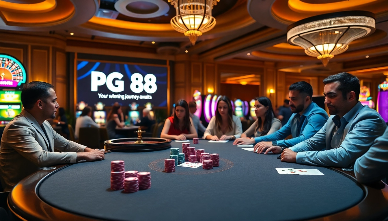 Join the excitement at PG 88's luxurious poker table, where fortunes are won.