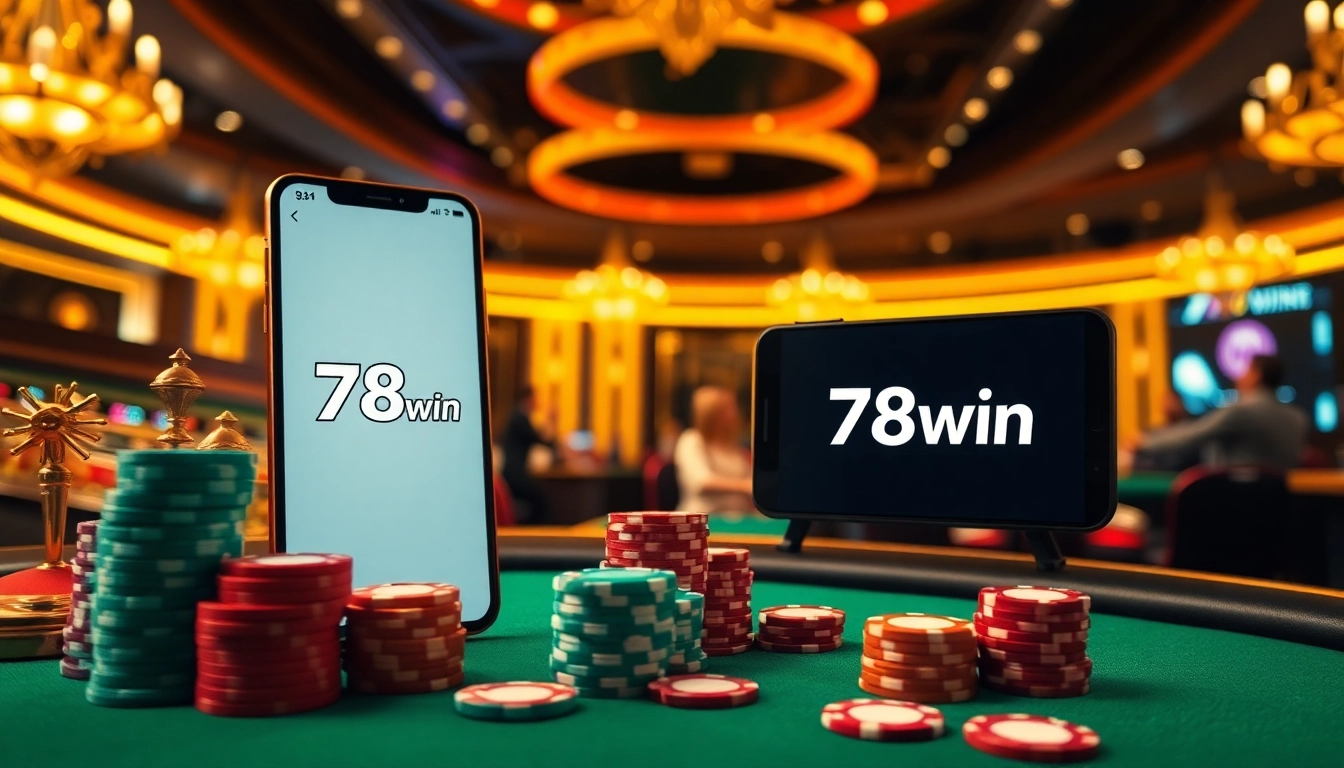 Exciting poker gameplay and online betting interface highlighting 78win for engaging gamblers.