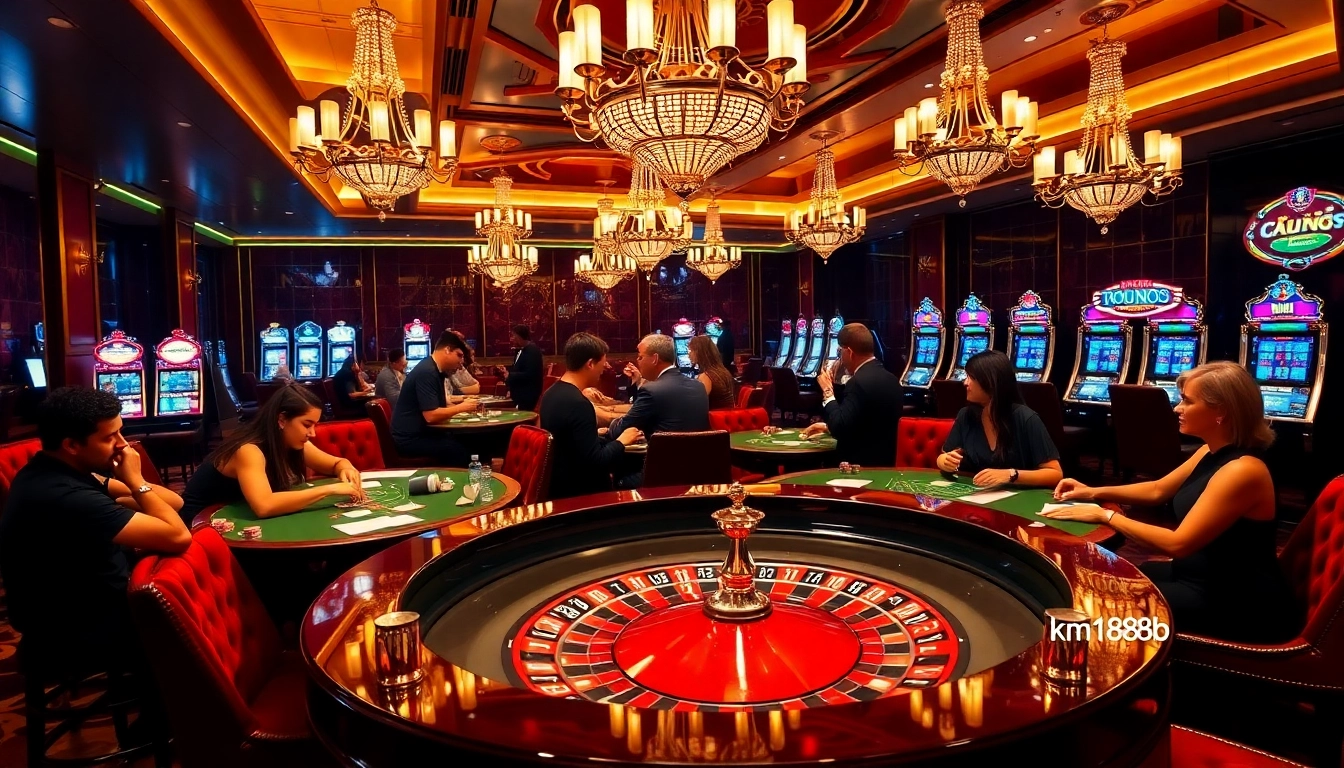 Experience the thrill of winning at km1888b with exciting casino games and vibrant surroundings.