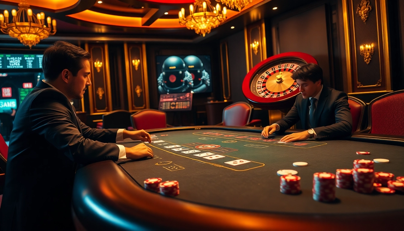 Experience high-stakes poker at say88, where players are engaged in thrilling casino action.