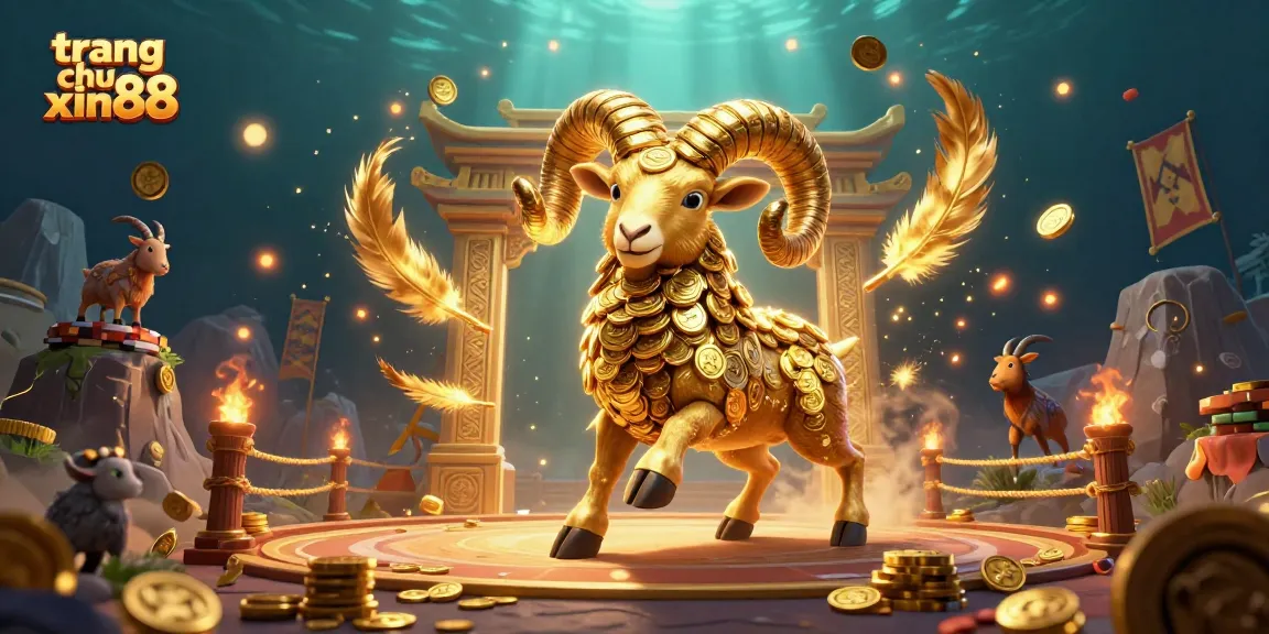 Engage in thrilling play at trang chu xin88 with dynamic golden ram and casino elements.