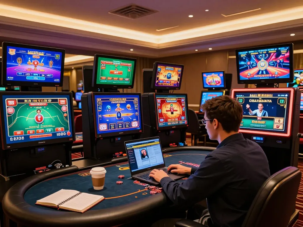 X88 online gaming session with a player engaged at a modern setup, vibrant game graphics displayed