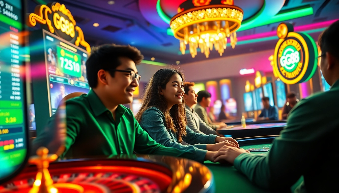 Exciting online gaming experience at GG88 highlighting vibrant casino games and user-friendly interface.