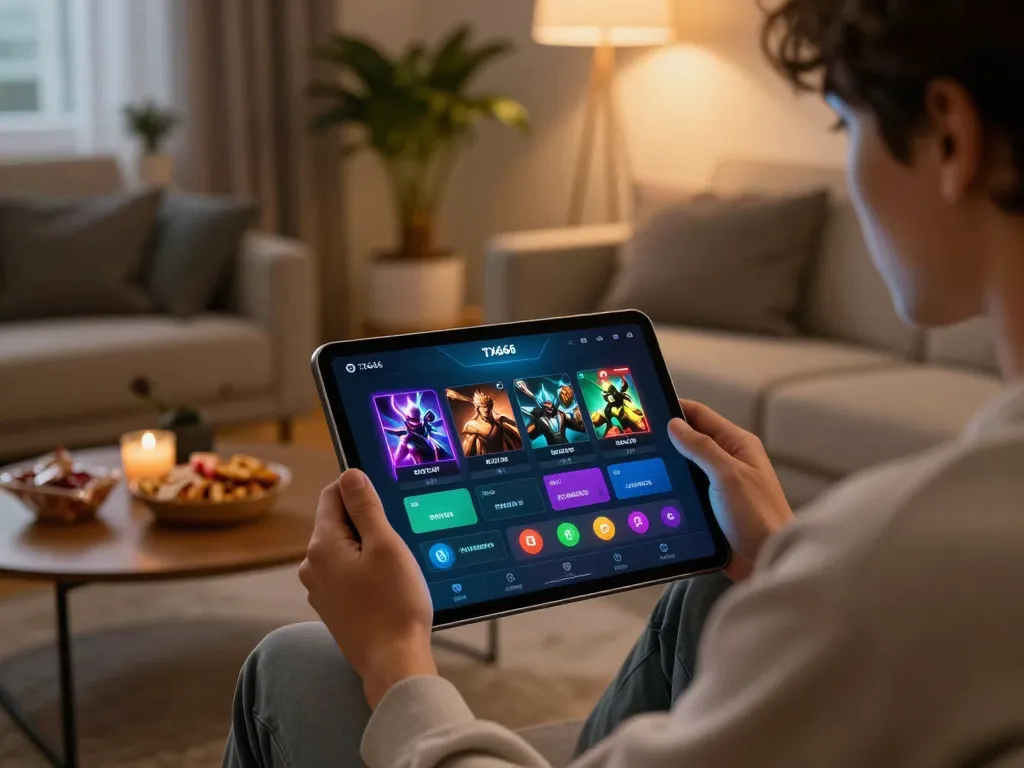 Engaging with the TX666 mobile app in a cozy modern setting for strategic online gaming