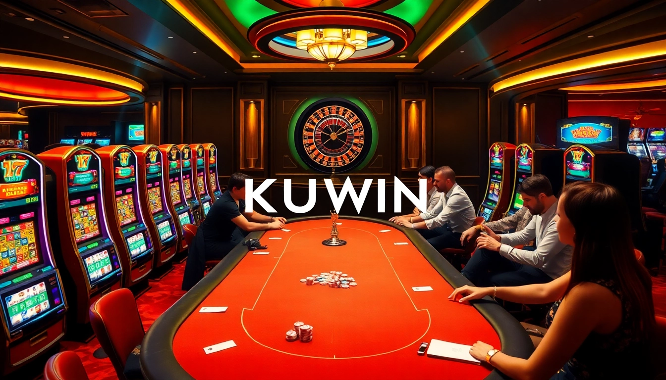 Experience the excitement of KUWIN with vibrant casino games and luxurious atmosphere.