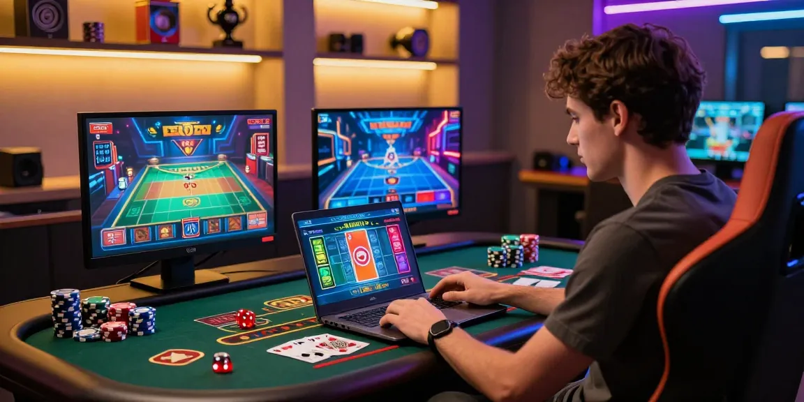 Player enjoying a credit card casino experience with vibrant graphics and gaming elements.