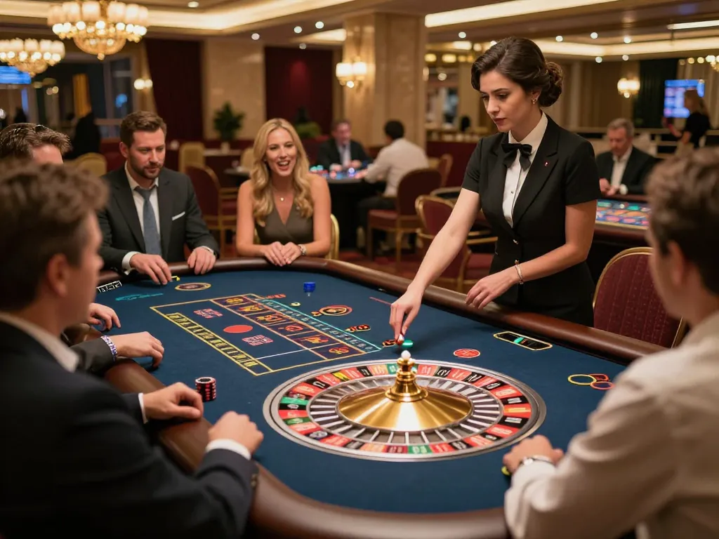 Players enjoying the thrill of roulette at RR88, capturing the excitement of live casino action