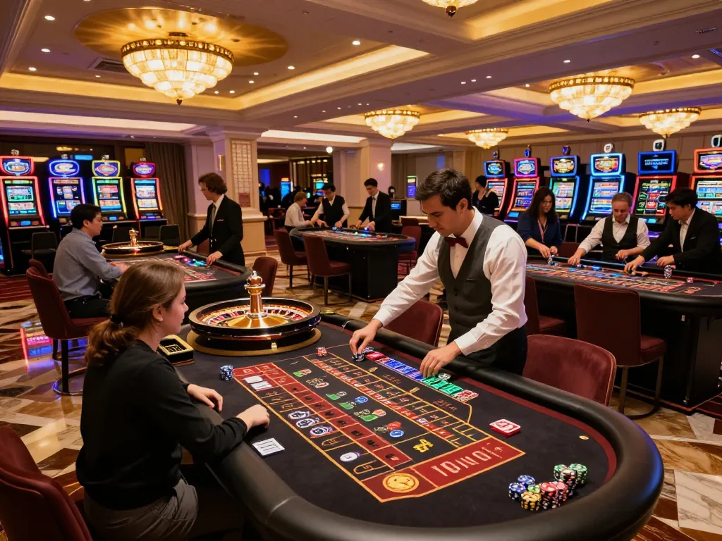 TR88 players engaging at roulette tables under elegant lighting in a luxury casino atmosphere