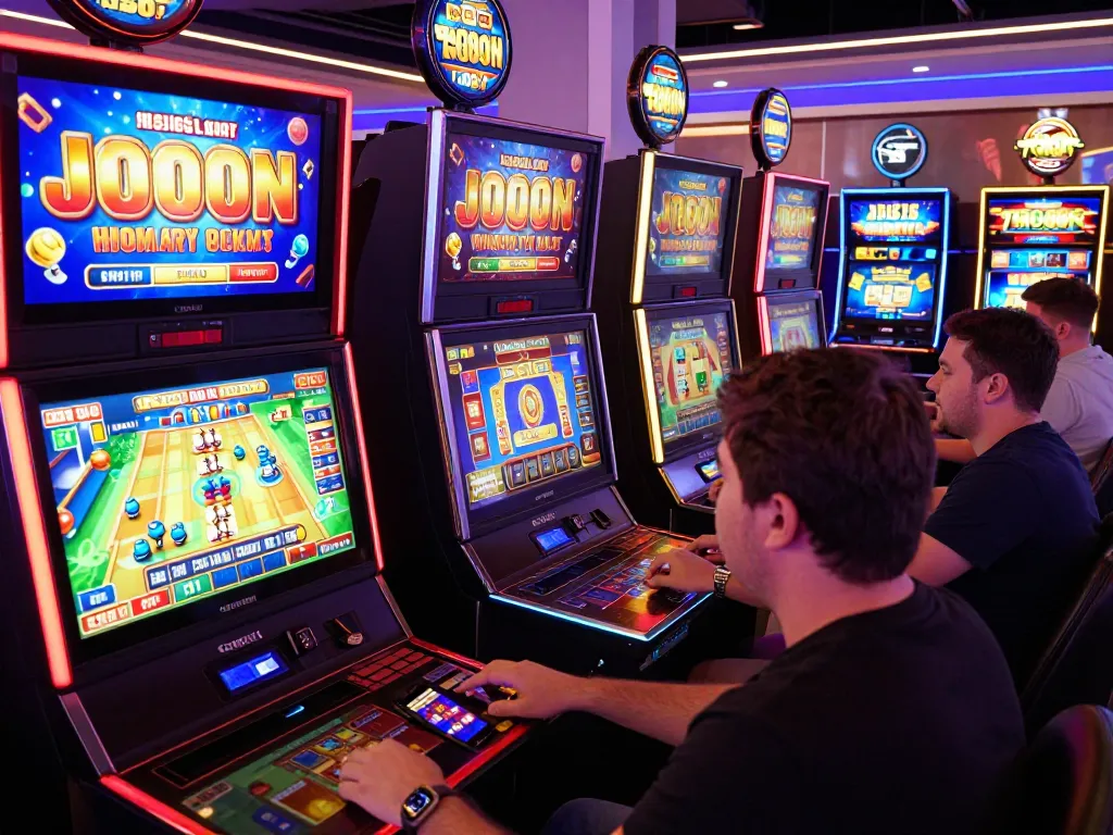789club dynamic gaming scene with players enjoying online slots and table games under neon lights, showcasing vibrant atmosphere.