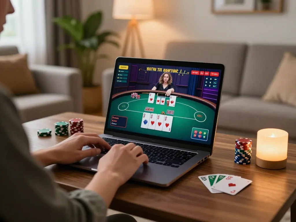 Player enjoying dynamic gameplay on 13win trang chủ in a cozy home environment.