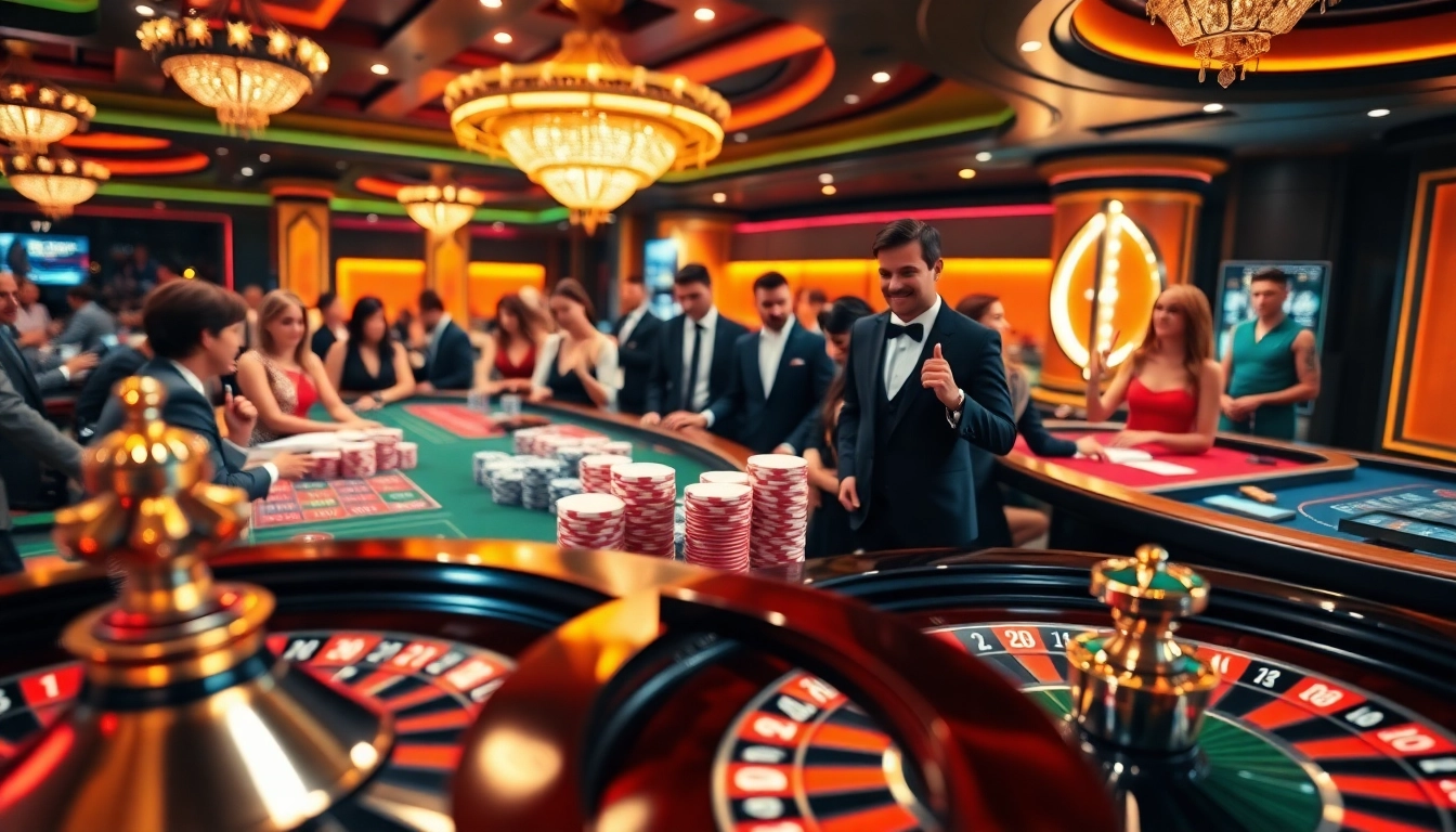 Experience the thrill of HZ88 casino gaming with vibrant tables and exciting bets.