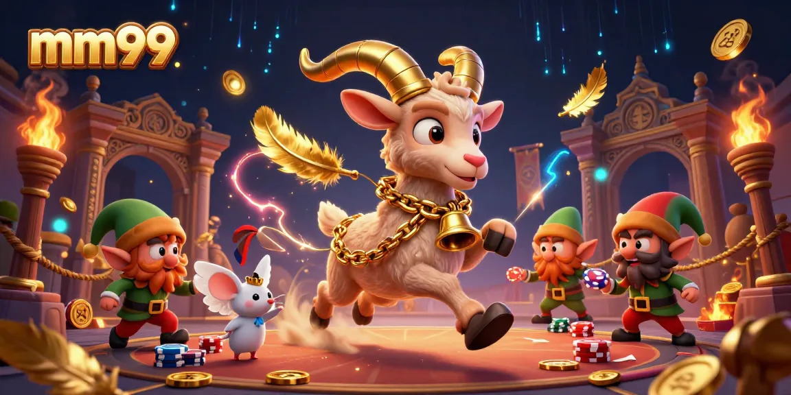 Experience thrilling gameplay at mm99; a festive casino scene with characters in vibrant action.